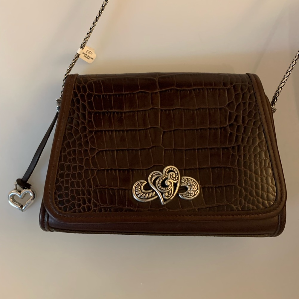 Brighton Vintage croc embossed Crossbody Bag